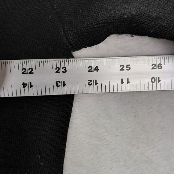 Eddie Bauer Sport Sweater Men Large Tall Black 1/4 Zip Merino Wool Nordic Ski - Picture 7 of 10